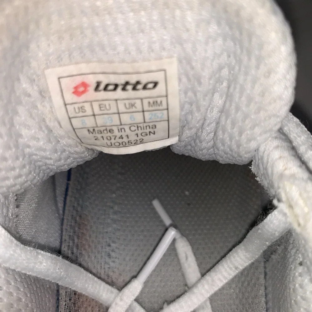 Lotto Mirage 300 III Speed Court Tennis Shoes White Grey Women's Size 8‎